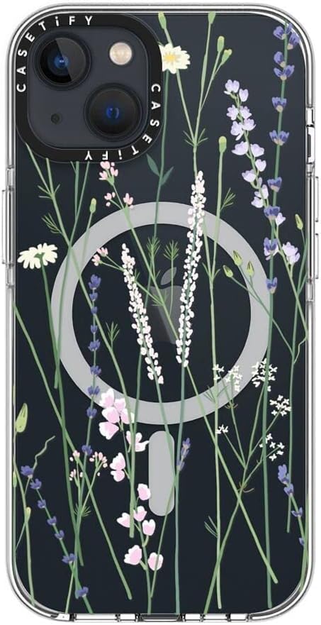 CASETiFY Clear iPhone 13 Case [Not Yellowing / 6.6 ft. 3X Military Grade Drop Protection/Magsafe] - Gigi Garden Florals - Clear