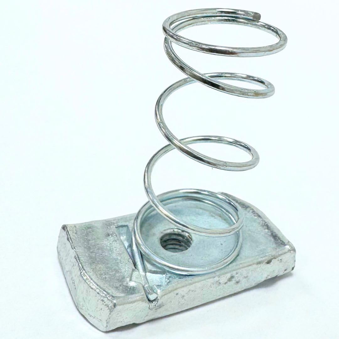 M6 Long Spring Channel Nuts - 100 Per Box - Bright Zinc Plated (BZP) - 10 Box