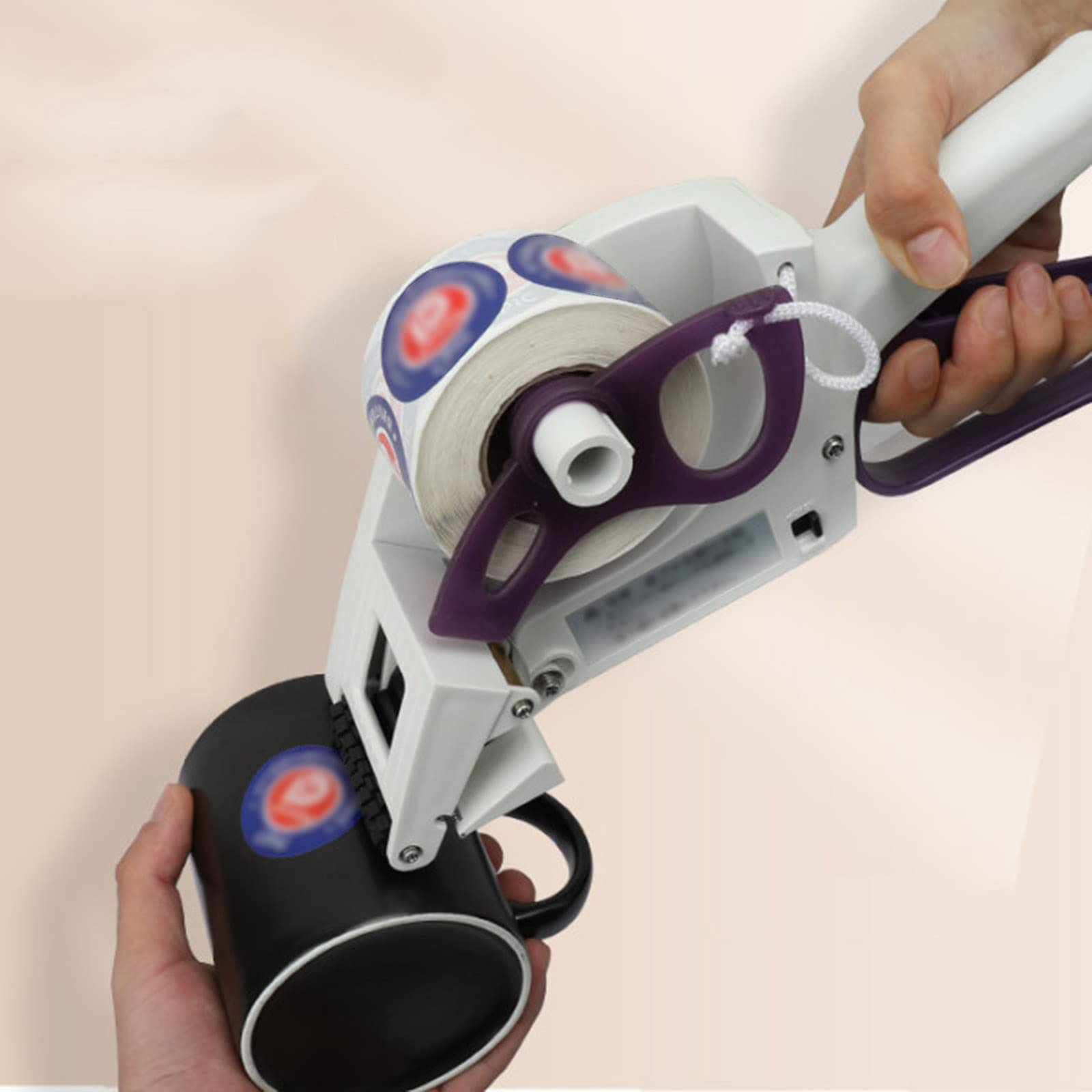 Generico Etichettatrice Portatile, Leggera E Maneggevole | Adatto A Superfici Curve, Montaggio Rapido In 3 Secondi, Resistente Con Un Peso Di 400 Grammi