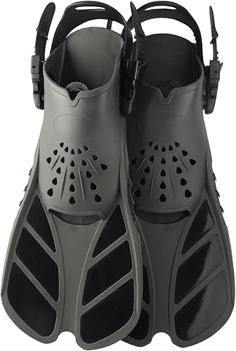 Aletas de esnórquel, aletas de natación, tamaño de viaje, aletas cortas de natación para esnórquel, buceo, natación, adultos, hombres y mujeres,