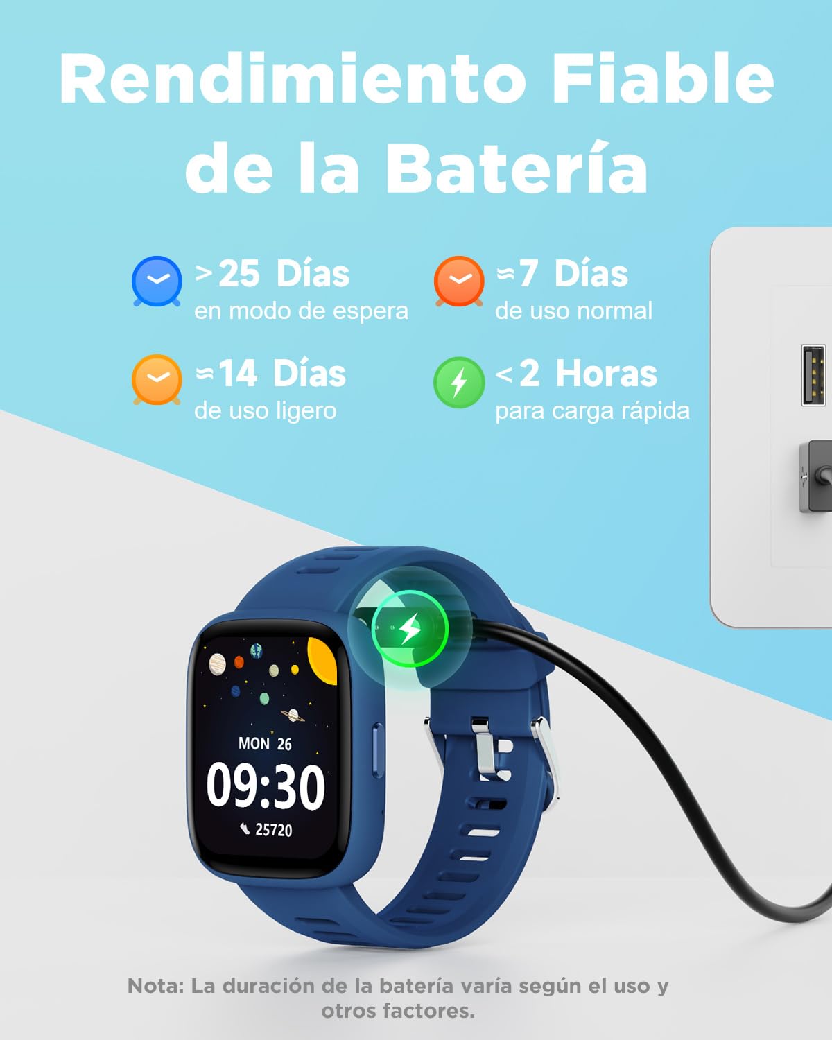 BIGGERFIVE Pulsera Actividad Niños Niñas 5-16, 1,8" Reloj Inteligente Podómetro, Frecuencia Cardíaca, Resistente al Agua IP68, Monitor de Sueño, Despertador, Juegos de Rompecabezas con/sin App