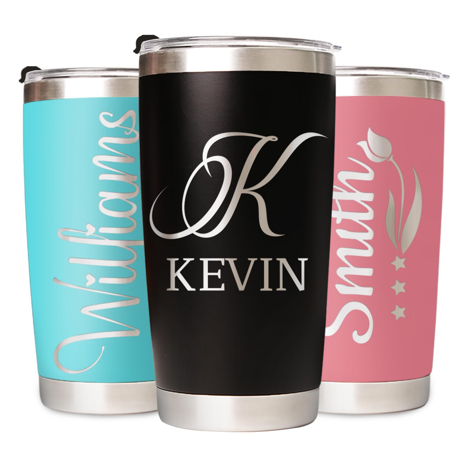 Sponsored Ad - Made in USA - Personalized Tumbler with Engraved Name - Custom Coffee Mug Cup 20 Oz with Lid - Customized Employee Appreciation Gifts - Personalized Gifts for Men Women - Customized By Enterprise