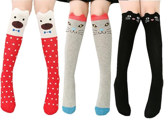 Amazon Eco Toys 3 12歳 子供 女の子 ガールズ ボーイズ キッズ ベビー 靴下 可愛い 動物柄靴下 ハイソックス ニーハイ ハロウイーン クリスマス キュート ソックス 発表会 入学式 卒園式 履きやすく脱ぎやすい くつした 3足組a タイツ 通販