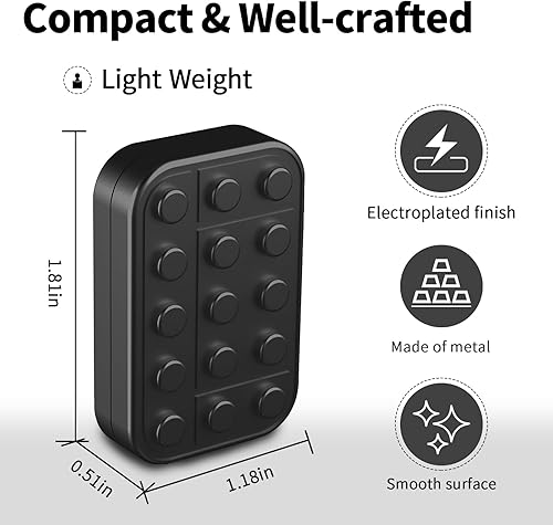 Miniatura 2 de Fidget Toys Adults Metal Fidget Slider Magnetic Valentines Day Gifts for Men Women Negro mate