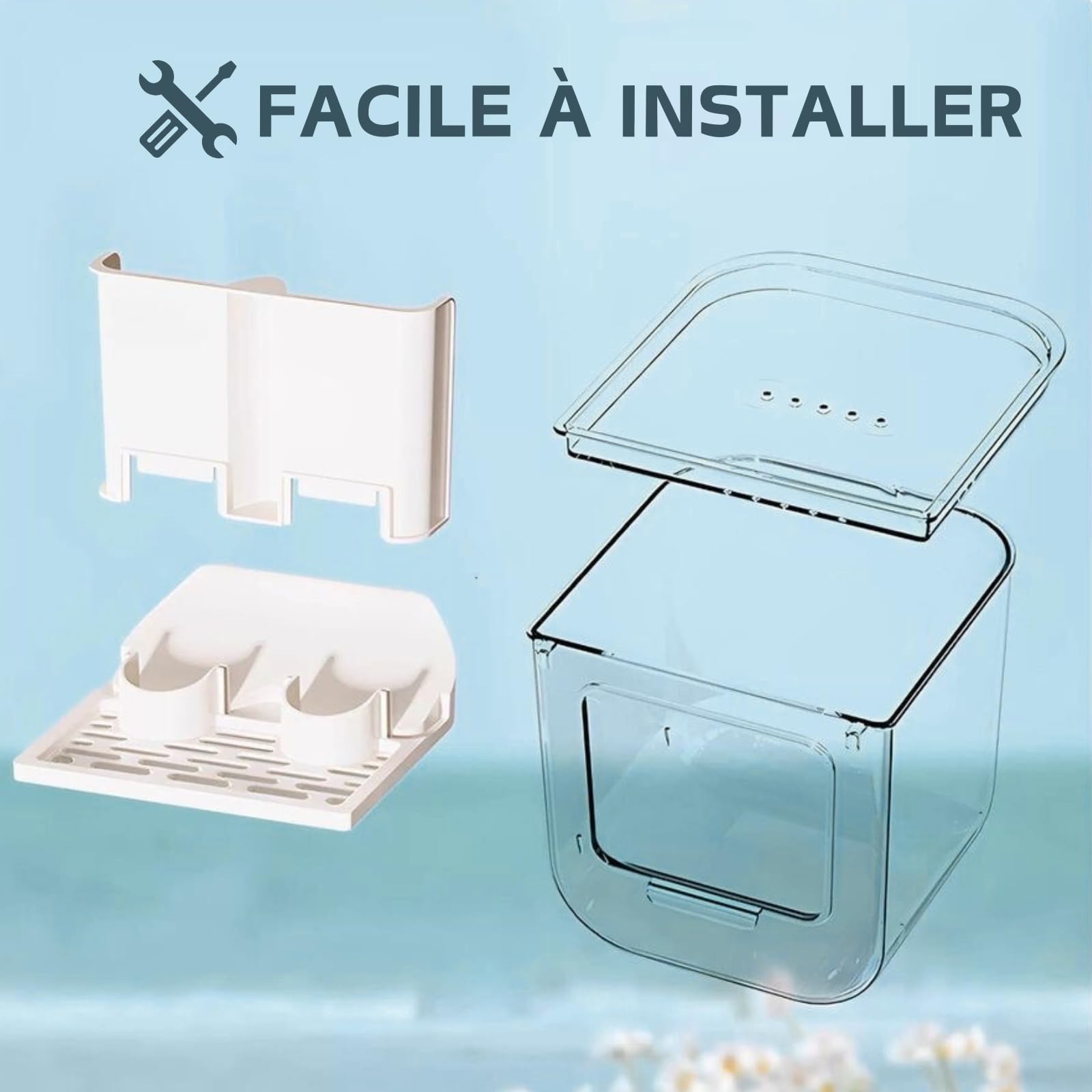 Bain d'oiseaux pour Cage, Accessoires pour Cage à Oiseaux, Baignoire Suspendue pour Oiseaux de Petite et Moyenne Taille, perroquets, inséparables, pinsons, perruches, mannequins