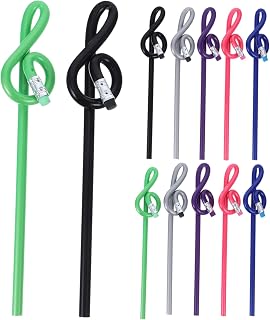 Gatuida 12 Piezas lápiz de nota musical adorables lápices de goma lápices doblados multifunción lápices musicales multifunción bolígrafos kawaii lápices lindos el plastico Color Aleatorio
