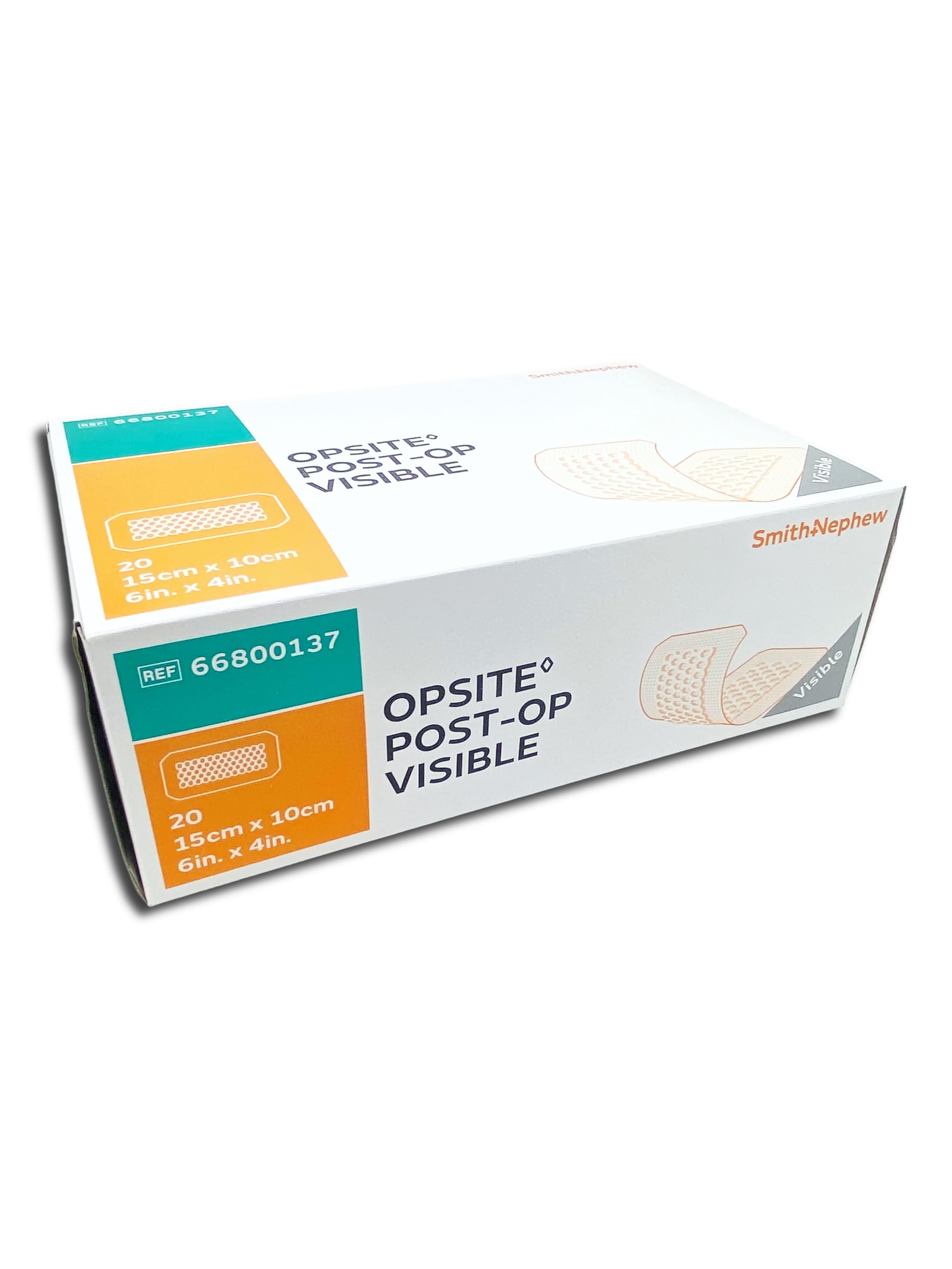 Smith+Nephew Opsite Post-Op Visible 10x15 cm | Medicazione Trasparente con Tampone a Nido d'Ape | 20 Pezzi
