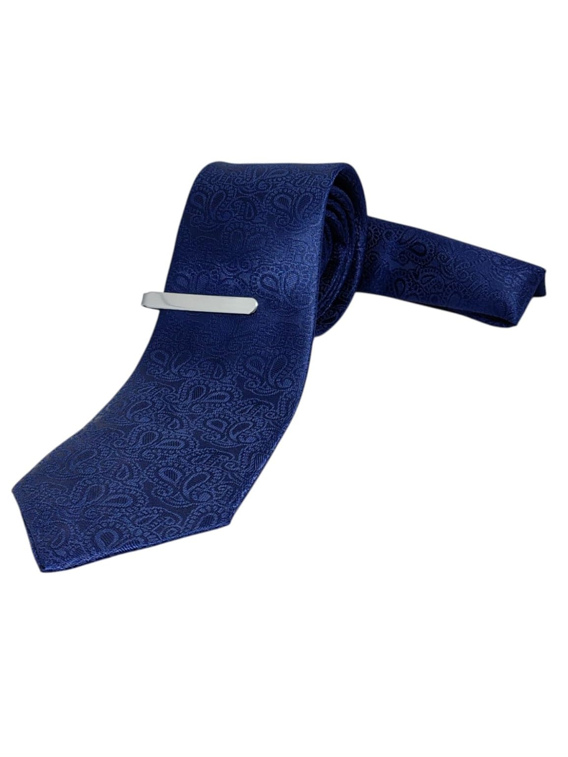 FashMade Italian Microfibre Tie & Pocket Square Combo with Silver Brass TiePin | 2.75 Inch Broad Tie | 10x10 inch Pocket Square TP-02-image-35