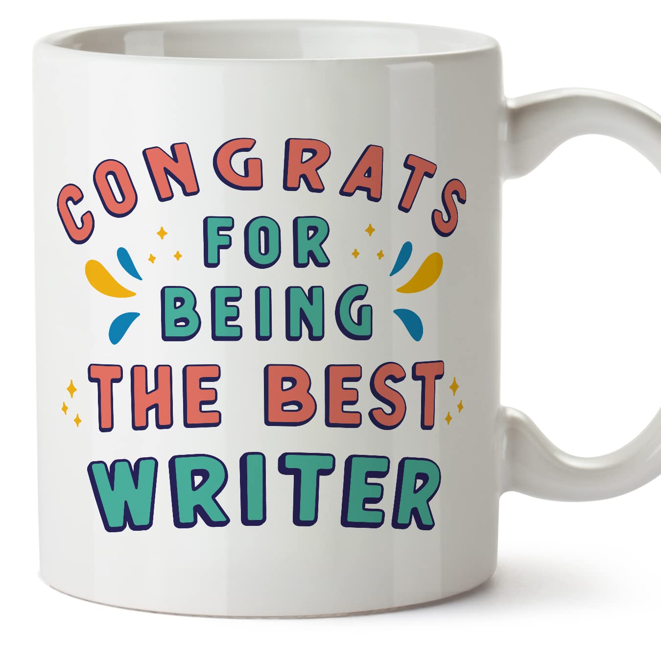 MUGFFINS Writer Mug - in English - Congrats for Being The Best - Funny Gift for Colleagues - Ceramic 11oz Mug