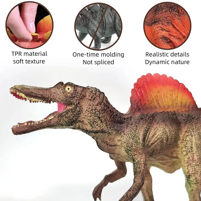 Image of SUPER TOY Spinosaurus Realistic Dinosaur Toy for Kids 3-15 Years Big Size, 10 Inch Jumbo Dinosaur Action Figure Wildlife Educational Animal Toy for Boys Girls Realistic Detailed Dino Collection