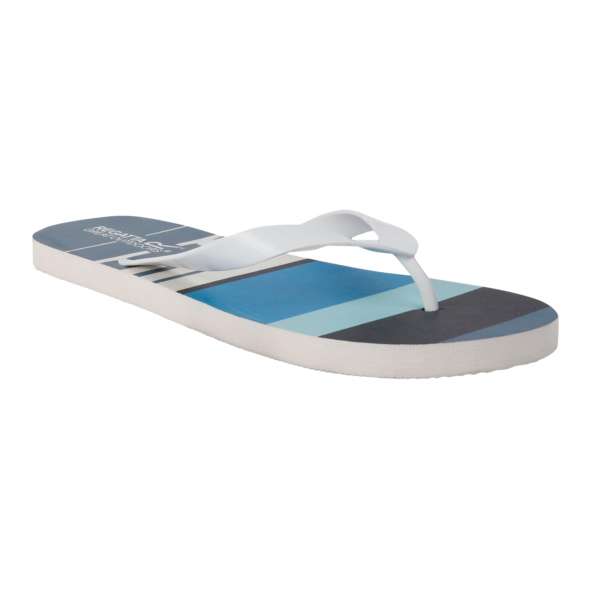 Regatta Men's Bali Flip Flops, Sandal, STRIPED BLUE, 9.5 UK