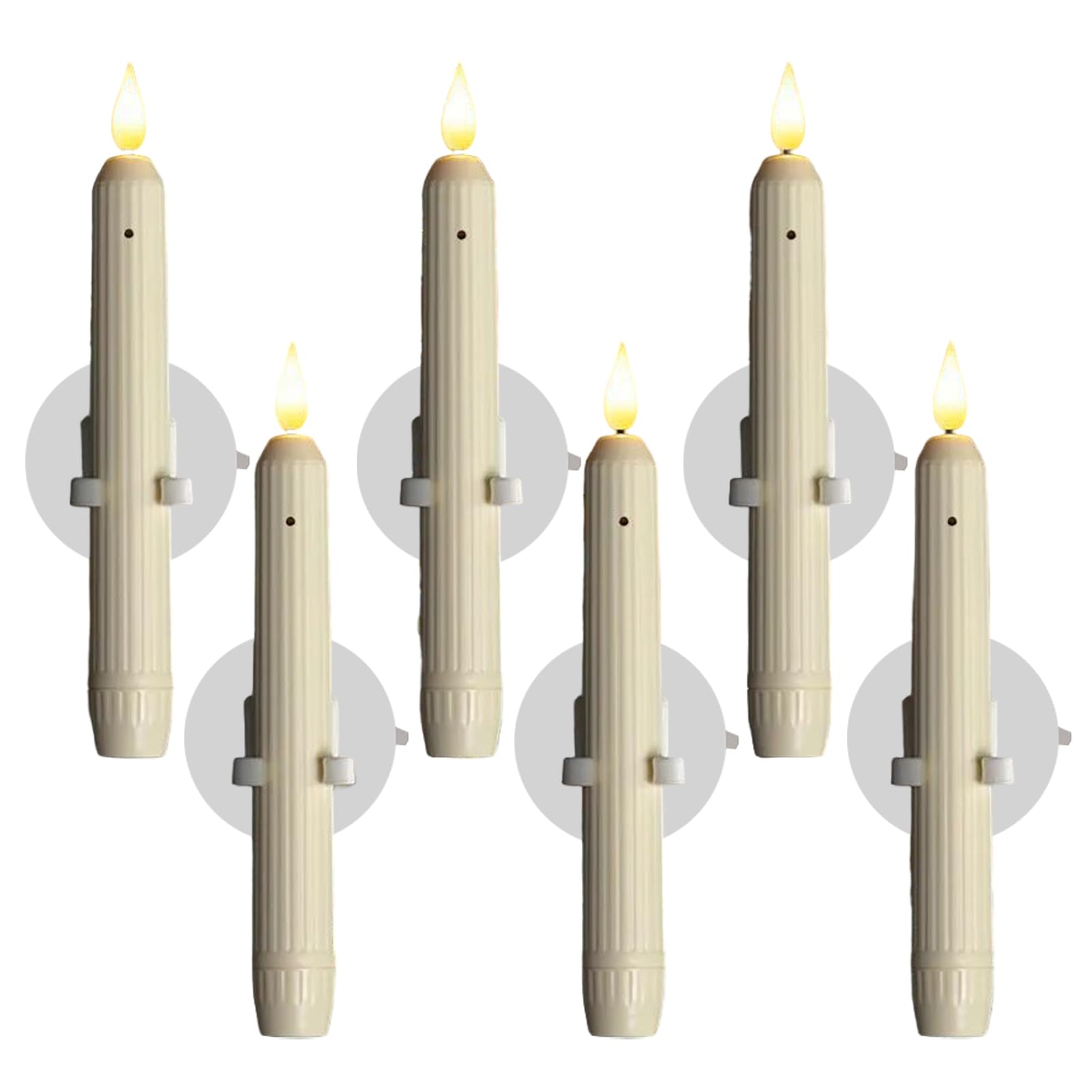 Velas de ventana LED sin llama automáticas para decoración navideña 8