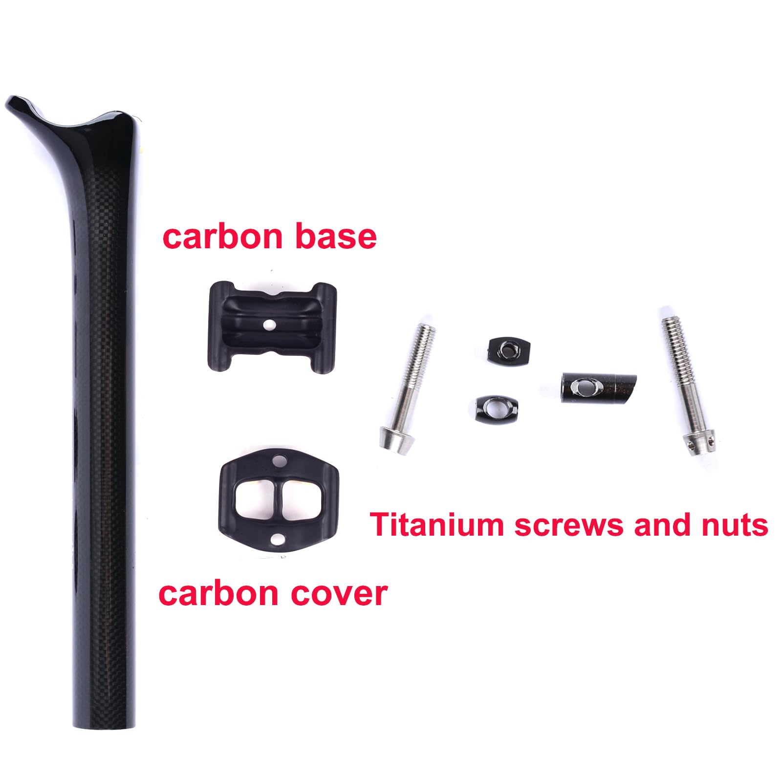 3k Fibra di Carbonio Lucida 27.2/31.6mm*350/400mm Reggisella per Bici da Ciclismo Mountain/Road Bike