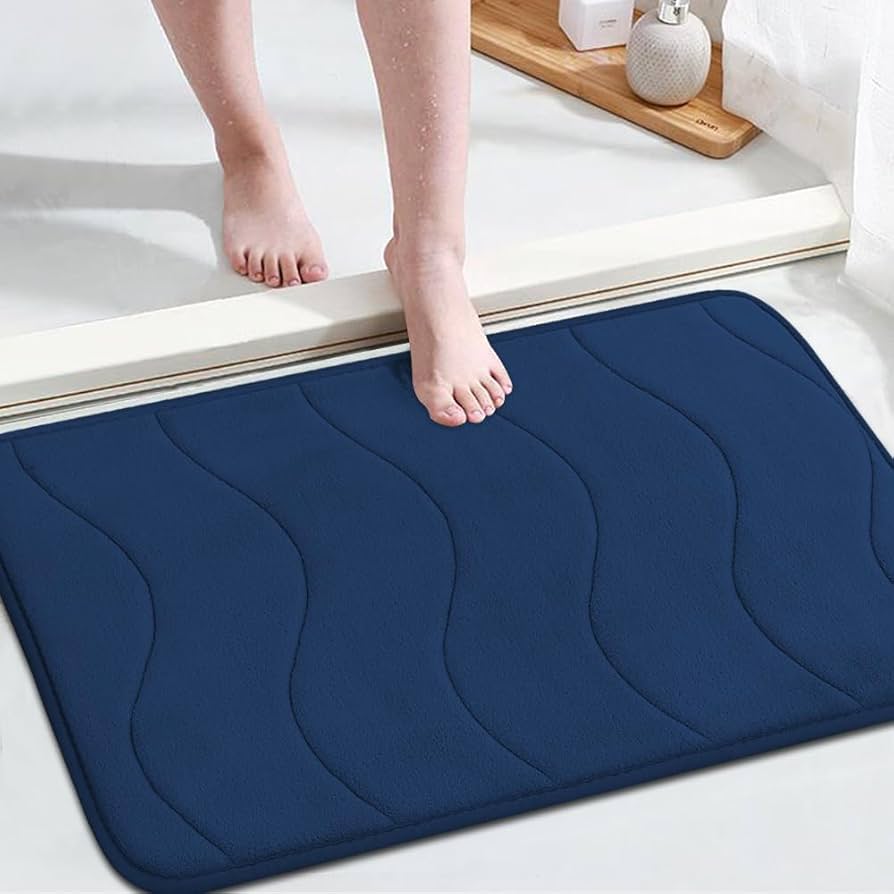 ☆メモリーフォームバスマット 90cmx60cm コーラルフリース 浴室ラグ Amazon | メモリーフォームコーラルフリースノンスリップバス