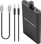 Headphone Amplifier with Bass Boost, Support 3.5mm AUX and Type-C 16-600Ω Headphone -3.5mm Stereo Audio Out, GAIN, Bass for Mac Phones iPod iPad MP3 MP4 Computers Xbox one /PS4/PS5 Controller