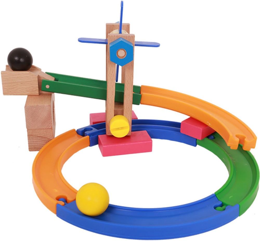 VGHJK Children's Toy Children's Building Blocks Children's Puzzle Disassembly Nut Combination Roller Coaster Rail Building Toy Size: 15in 7.1in 3.5in