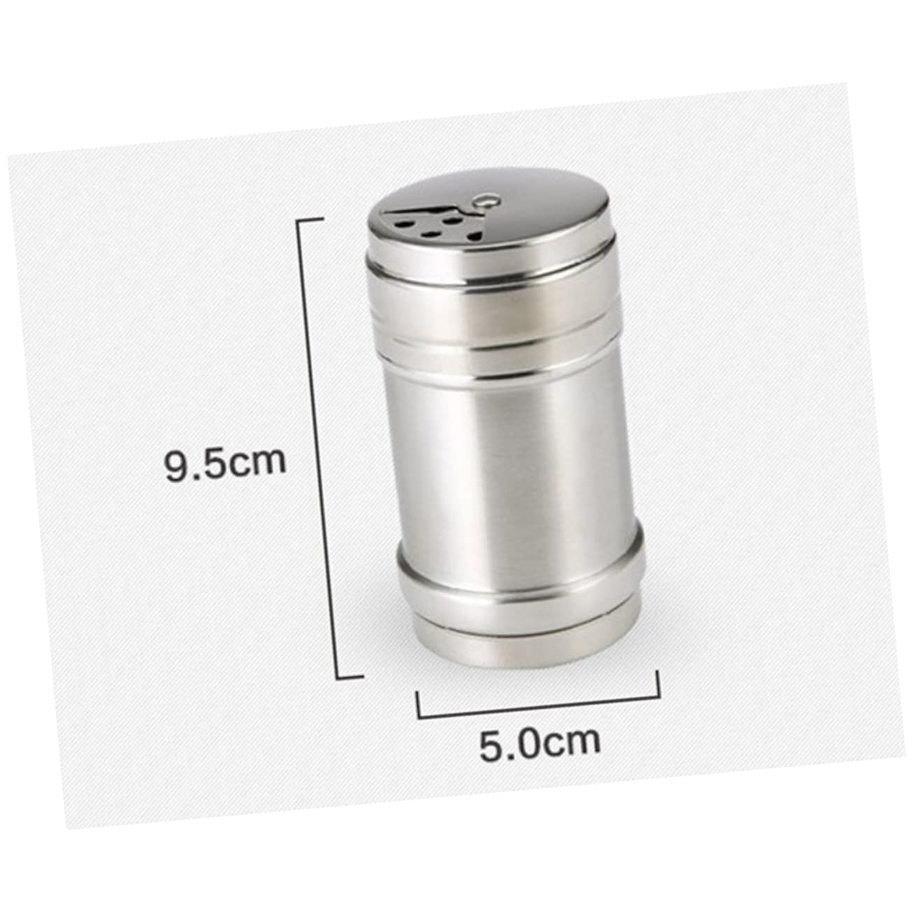 SOLUSTRE 1Pc Adjustable Stainless Steel Spice Canister Rotatable Seasoning Shaker for Salt Sugar and Pepper Kitchen Essential