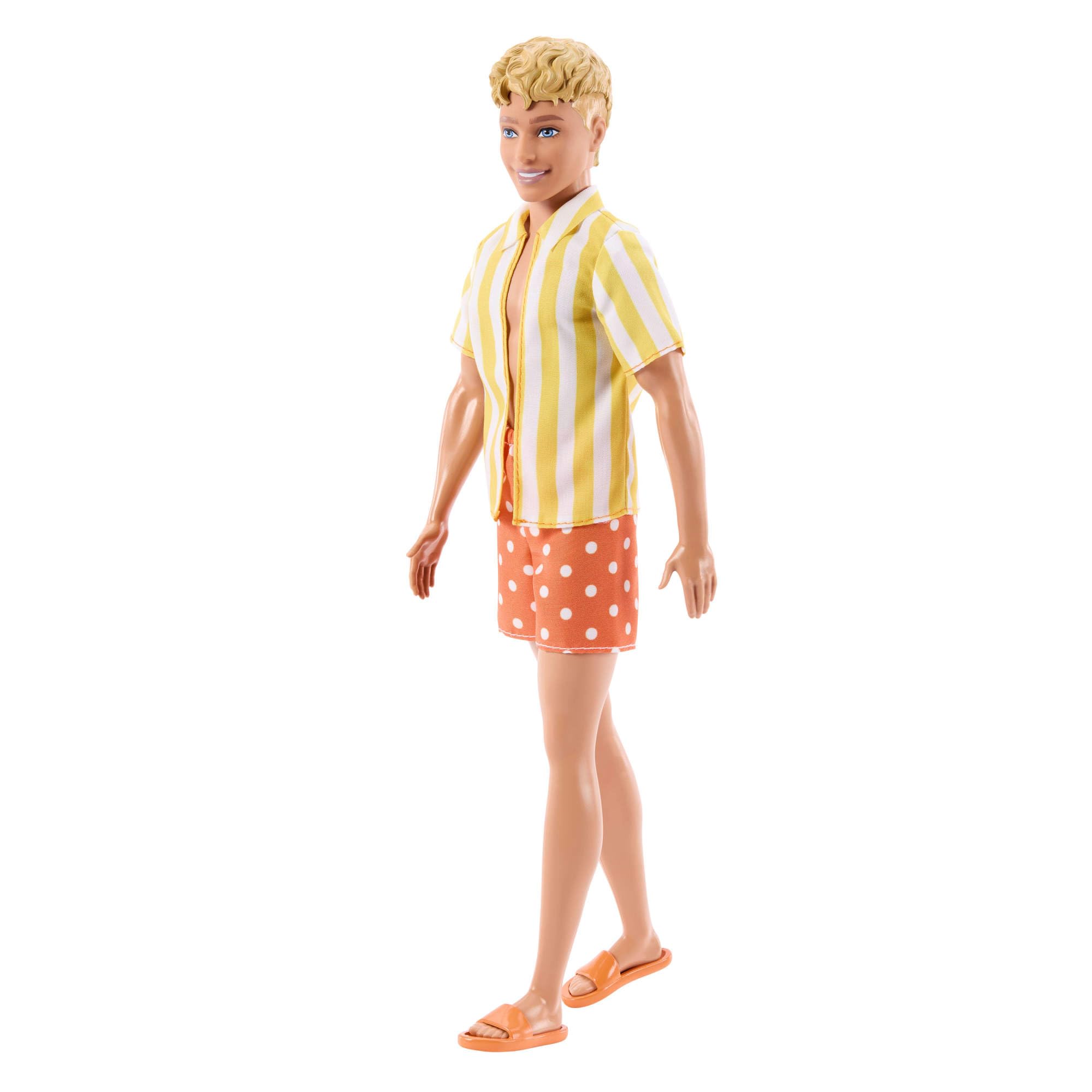 Barbie Fashionistas Ken™ Fashion Doll #252 With Blonde Mullet, Polka-Dot Shorts & Orange Slides