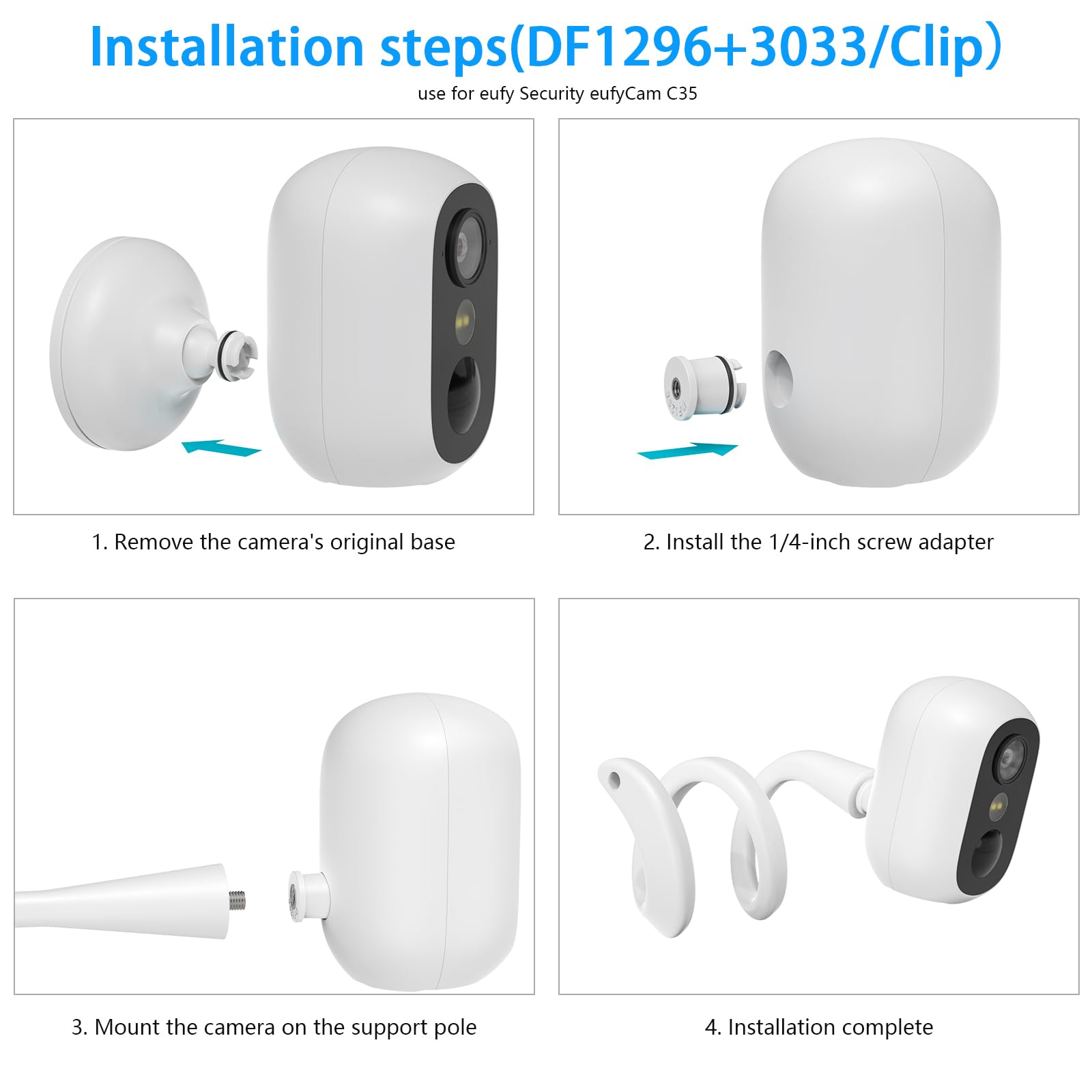 HOLACA Soporte flexible compatible con cámara de seguridad C35 (cámara no incluida), soporte flexible