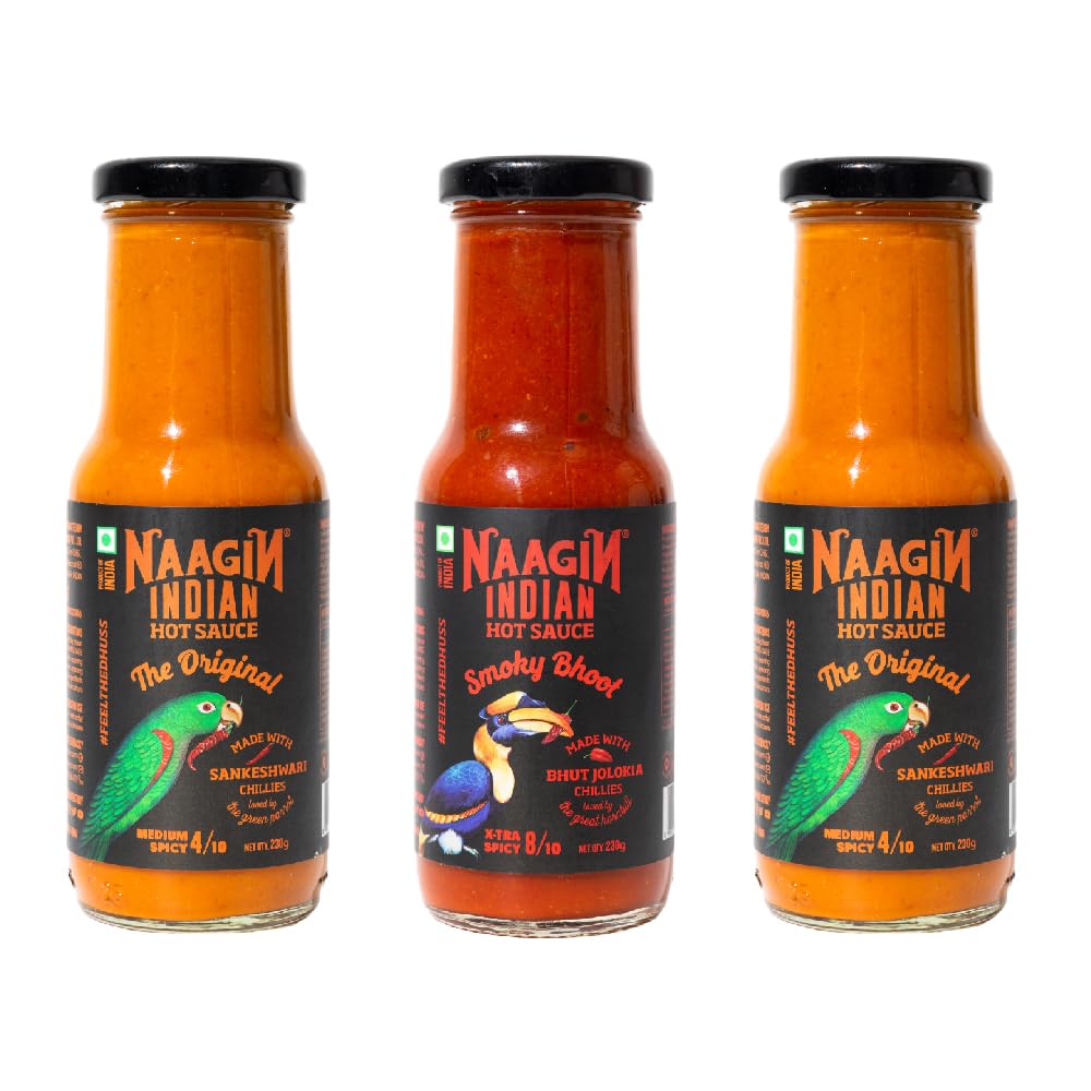 NAAGIN Indian Hot Spicy Chilli Sauce Combo The Original (Pack Of Two) & Smoky Bhoot (230gm Each) (B08VRPPYSR) Amazon Price History, Amazon Price Tracker