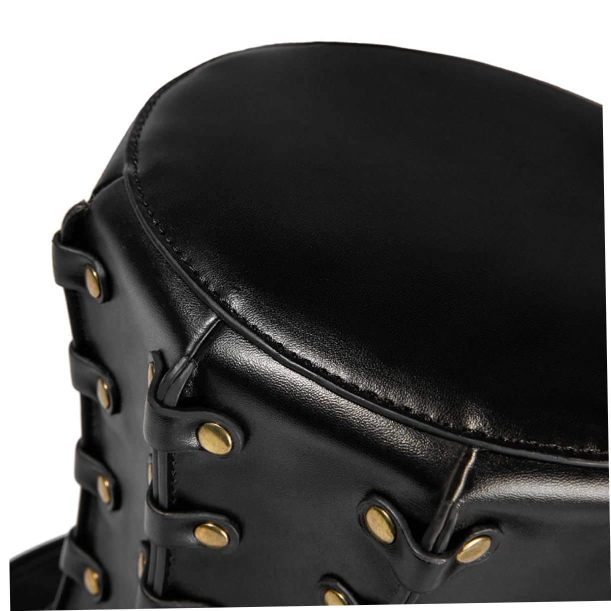Cabilock Punk Style Hohe Kappe Halloween Hut mit Nieten Eleganter Heißer Hut für Damen und Herren Partys und Festivals Hochwertiges Leicht zu Reinigen und Vielseitig Einsetzbar