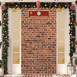 Brick Wall Backdrop Platform 9 and 3/4 King's Cross Station, Party Backdrop Door Curtains for Halloween Party, Christmas, Birthday Gifts, Outdoor and Indoor Photo Props Brick Wall Decoration, Yellow
