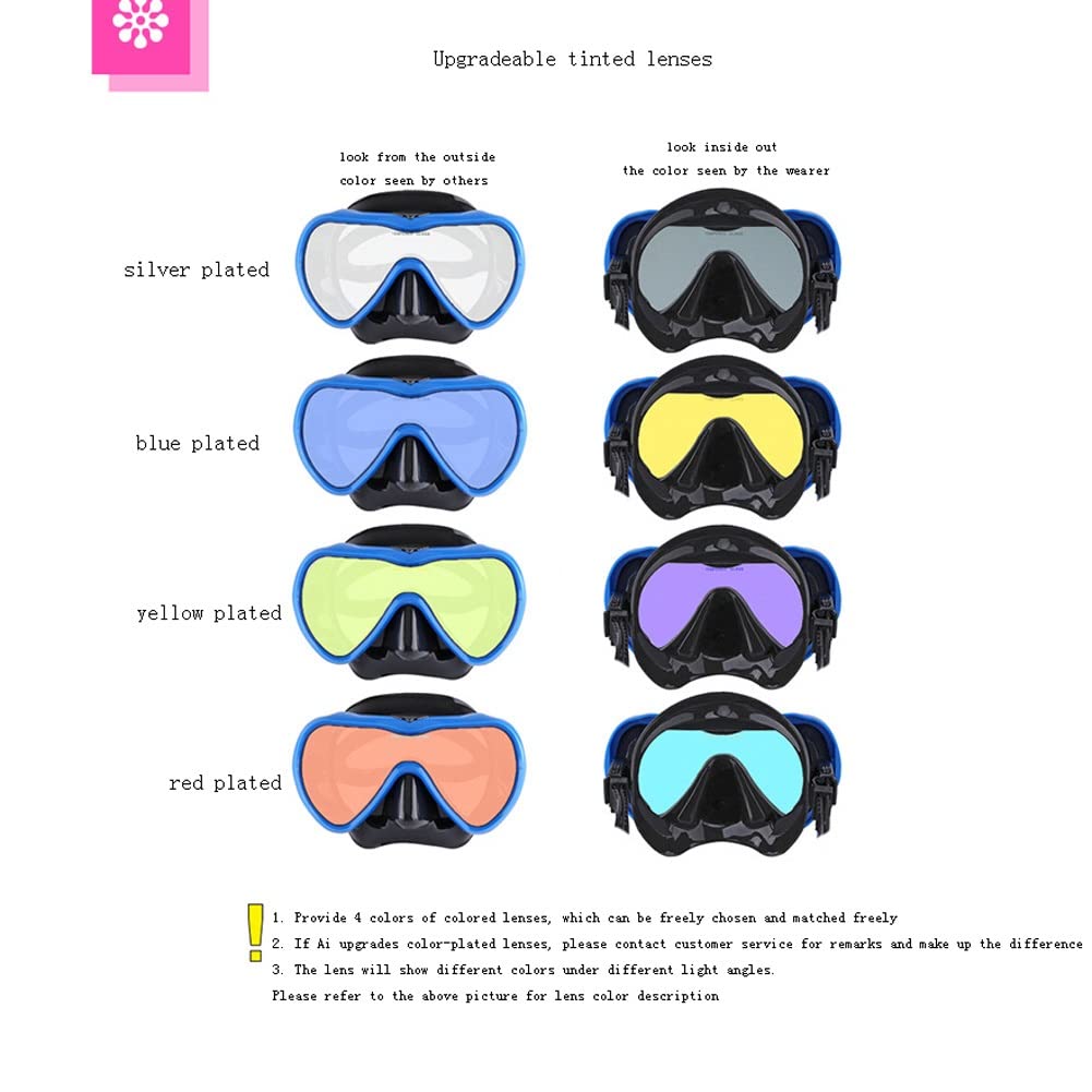 Gafas de buceo profesionales para adultos y jóvenes, traje de snorkel, vidrio templado antivaho, gafas de buceo, máscara de snorkel de silicona líquida, máscara de nariz, gafas de natación, vidri