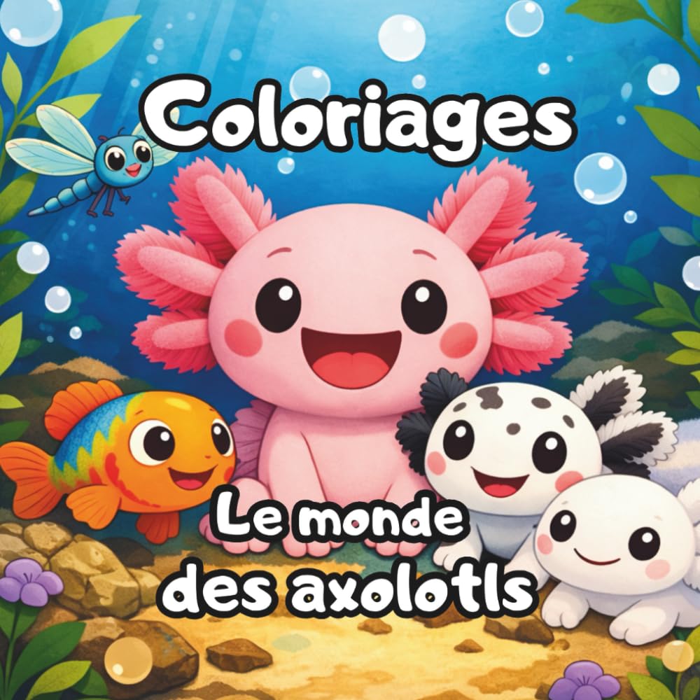 Coloriages : Le monde des axolotls