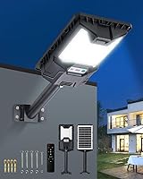 Vista 2 de Solar Street Light Outdoor, 20000LM 6500K Waterproof Motion Sensor LED Solar Powered Flood Light with Remote Control,Dusk to Dawn Commercial Area