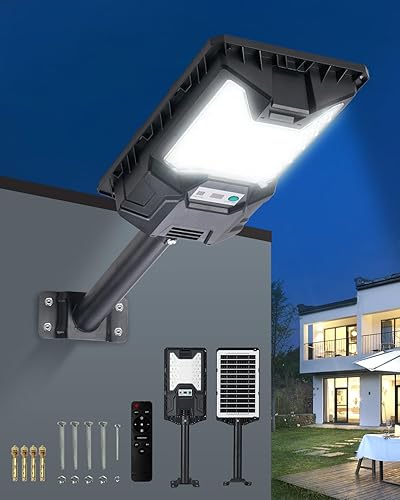 Miniatura 2 de Solar Street Light Outdoor, 20000LM 6500K Waterproof Motion Sensor LED Solar Powered Flood Light with Remote Control,Dusk to Dawn Commercial Area