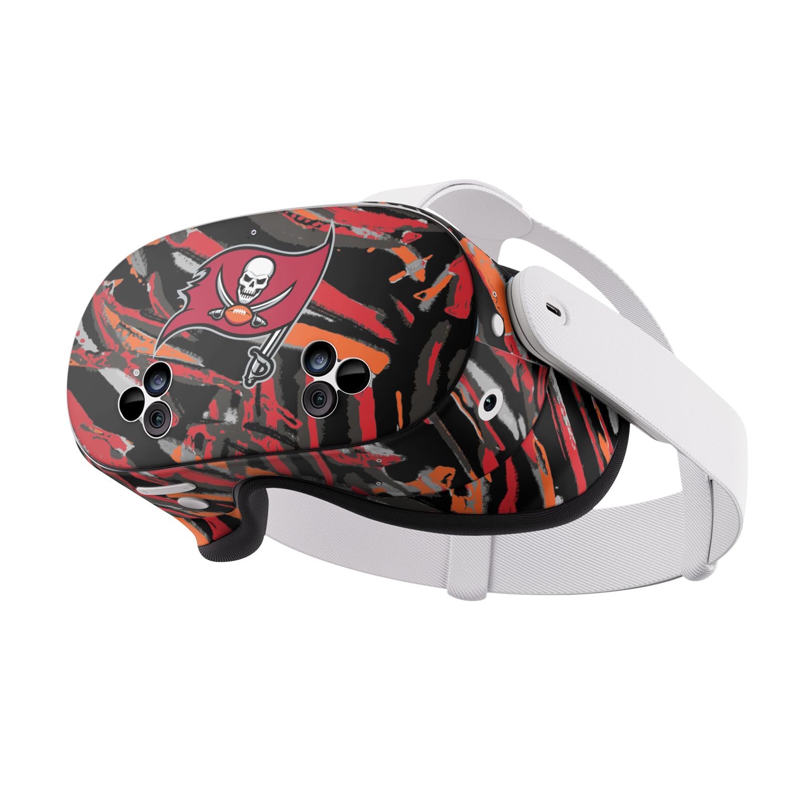 Skin Vinyle Tampa Bay Buccaneers Meta Quest 3S Découpe Précise Motif Abstrait NFL