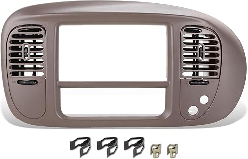 DNA MOTORING Bisel de panel de tablero estilo OE compatible con Ford F150  04 F150 Heritage  97-02 Expedition 2WD, marrón, ZTL-Y-0305-BR