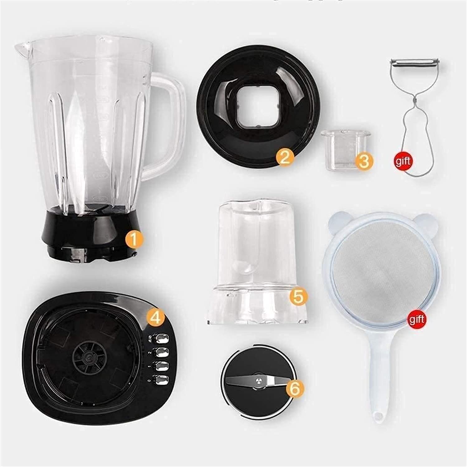 ERoomQ Multifunctional Juicer,Dry Grinding 700W Centrifugal Juicer Tabletop Mixer with 2 Knives and 2 Mixing s,Multifunctional Juice