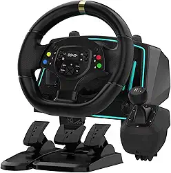 NBCP Racing Wheel, Gaming Steering Wheels 1080° Driving Sim Car Simulator with Pedals Clutch Paddle Gear Shifters for Xbox One/Xbox Series X S/ PS4/ PS3/ PC/Xinput/Xbox 360/ Switch/Android
