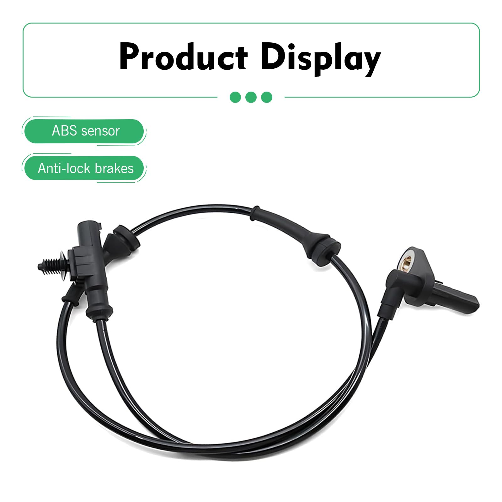 1 PC Wheel Speed Sensor, OEM 3630050U2010 Anti-lock Brake ABS Sensor Direct Replacement, High Temperature Resistant Durable Design, Compatible with Select Compact Sedan Models (Black) - 4