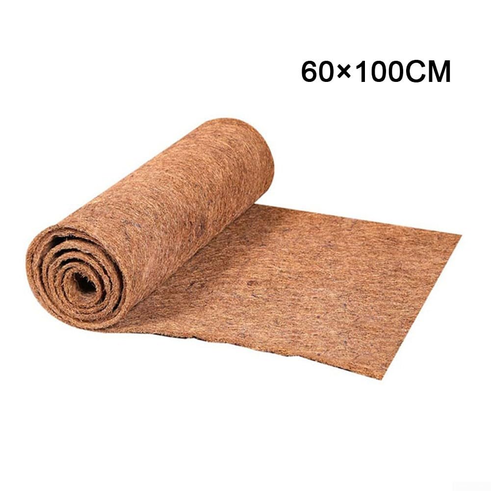Alfombrilla de palma de coco para reptiles, tapete de fibra de coco cortable para cestas colgantes y terrarios 0, 3, 0, 4 cm de grosor (60 x 100 cm)