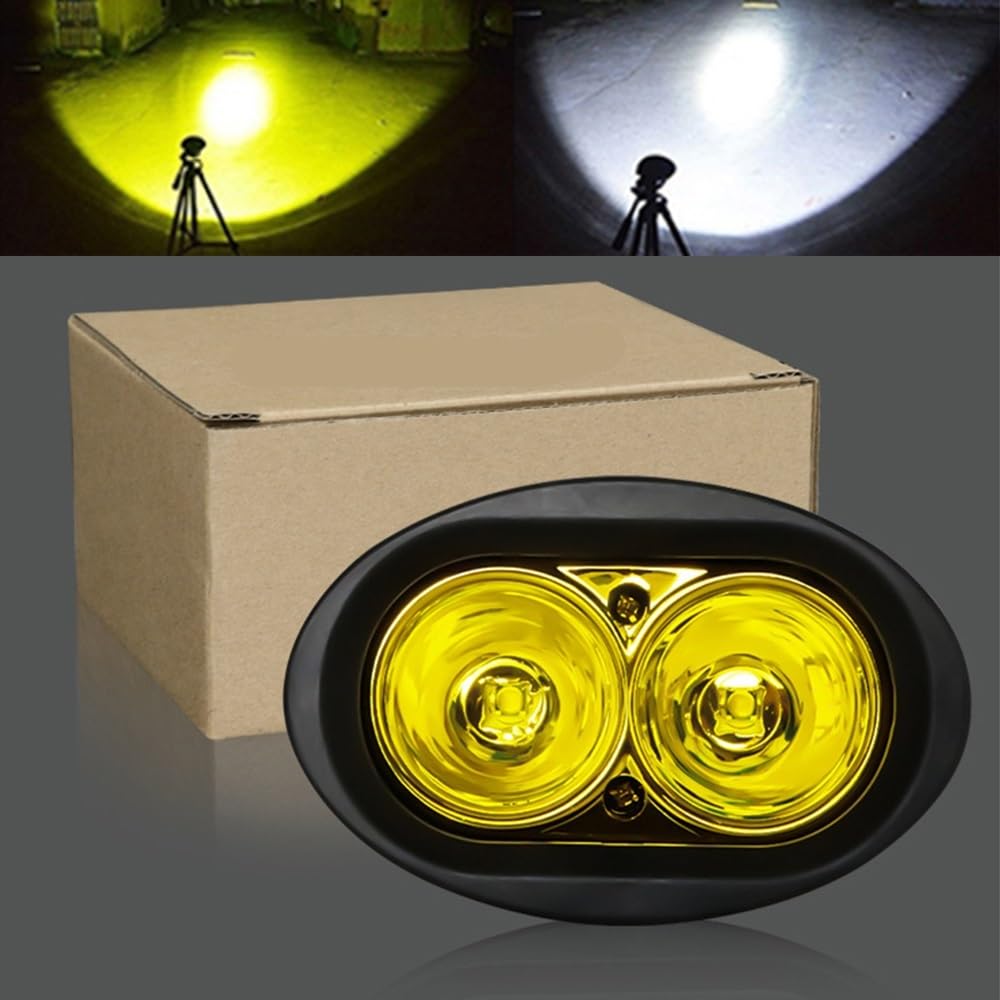 Moto Faro Anteriore Fendinebbia per moto, faro a LED, lampada di guida ausiliaria, faretti da lavoro, bianco giallo per Rad Power