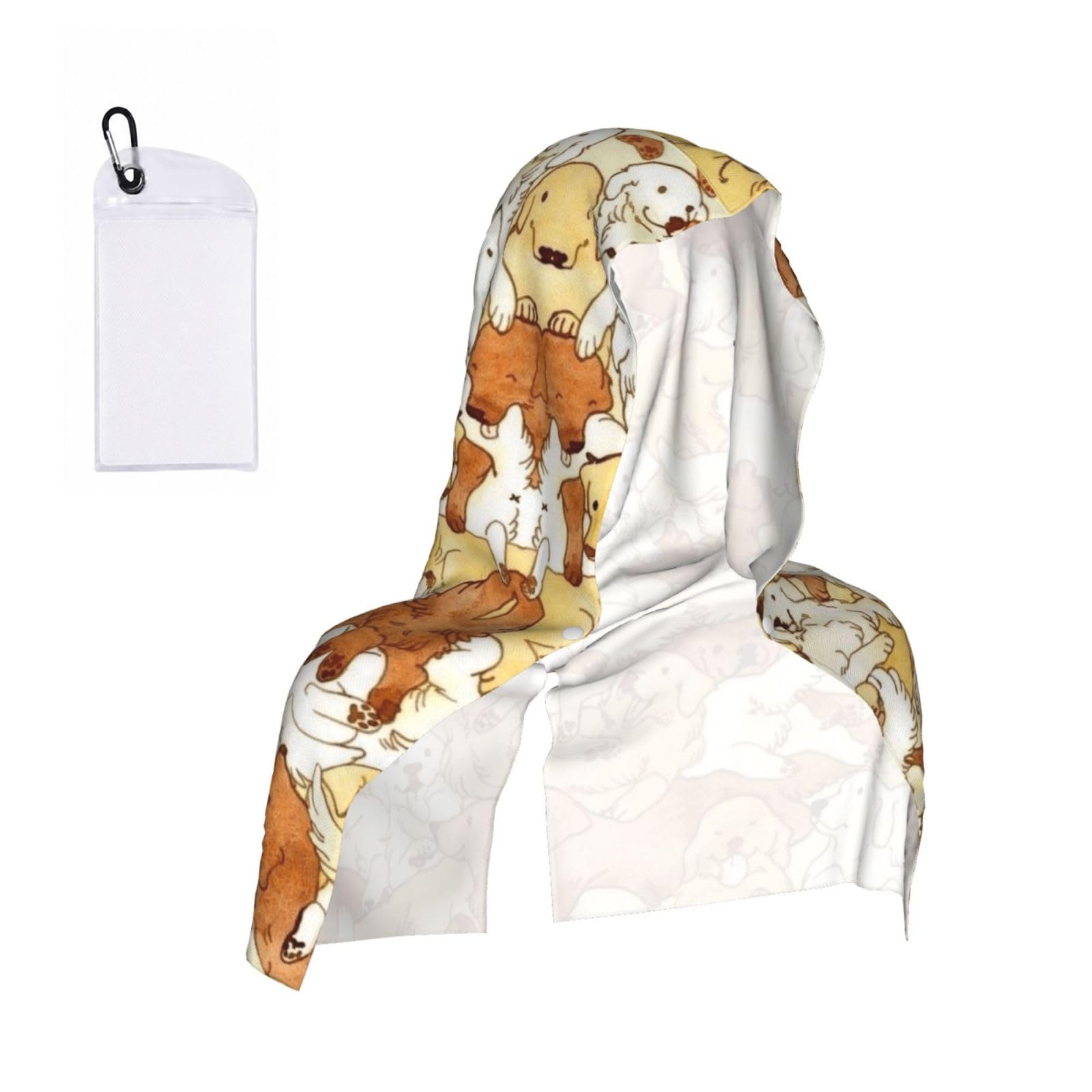 ESNAIUVCD Dog Print Multifunctional Cooling Hoodie Bandana Portable Sweat Absorbing Design For Beach Workouts Exercise Heat Relief Accessories