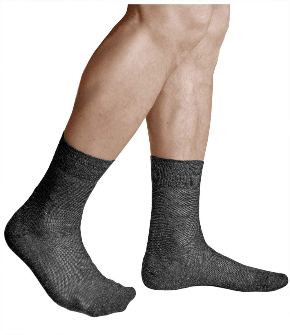 vitsocks Calzini Estivi LINO-COTONE Extra Traspiranti Uomo (3 PAIA) Sottili Leggeri