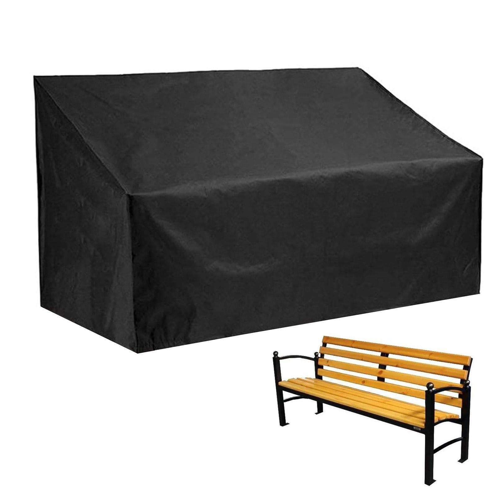 Housse De Protection Banc De Jardin 134x70x65/94 Cm - Tissu Oxford 420D Imperméable