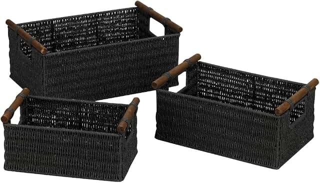 PRA 25 BASKET BAG IN BLACK CALFSKIN