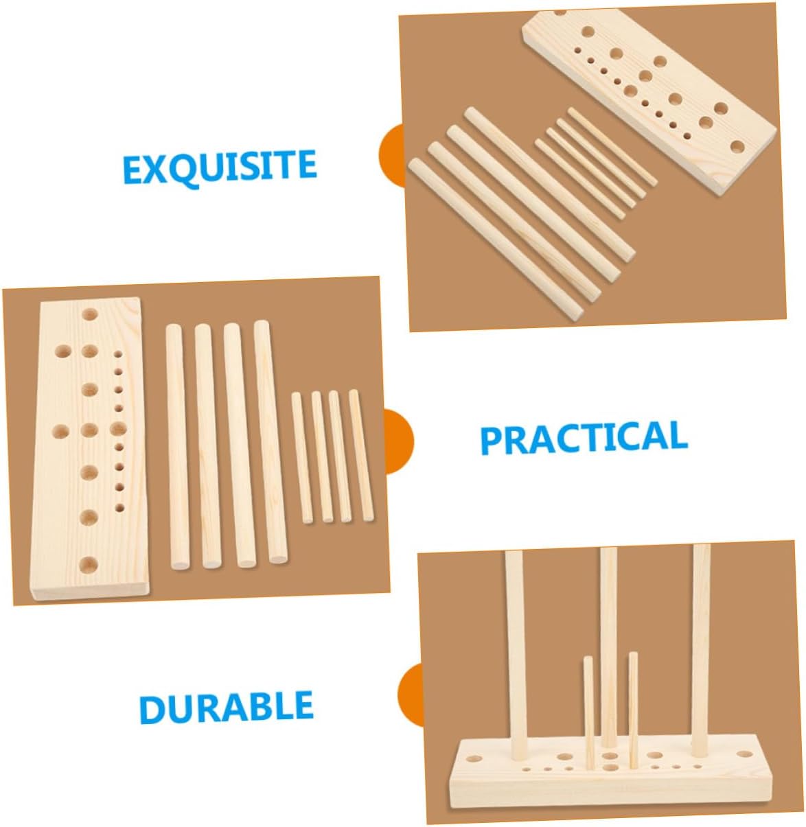 VILLCASE 1set Bow Making Tool Multi-use Wooden Wreath Maker for Crafting Bows Includes Instruction Manual for DIY Decorations and