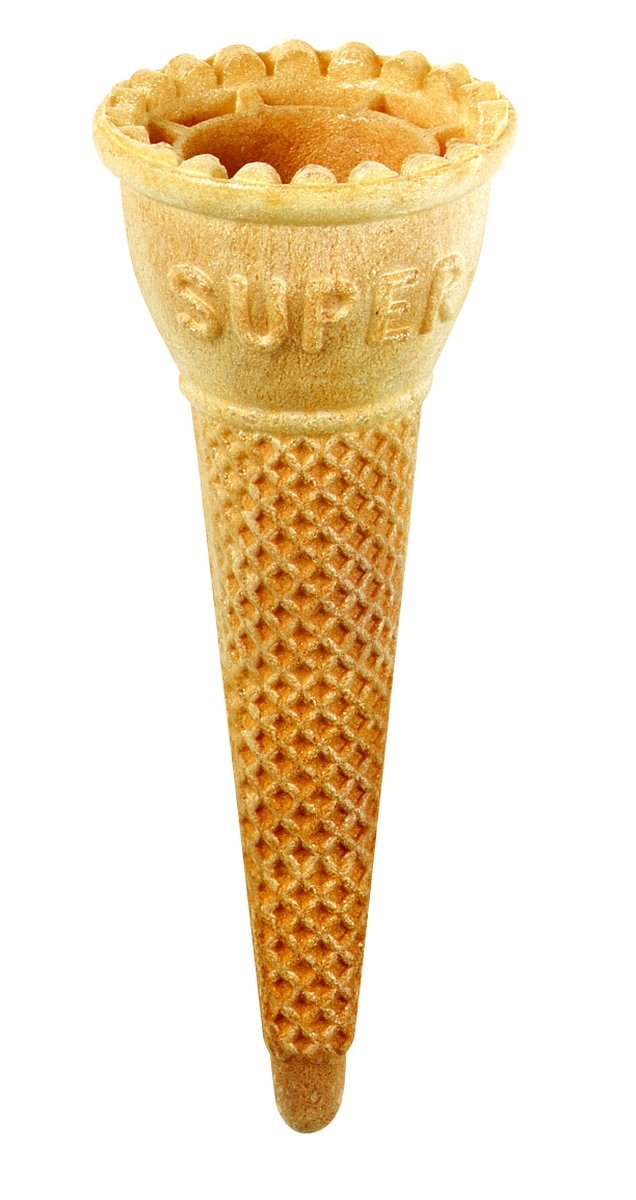 Eiswaffel Tulpenhörnchen typische, goldgelbe Waffel für Softeis