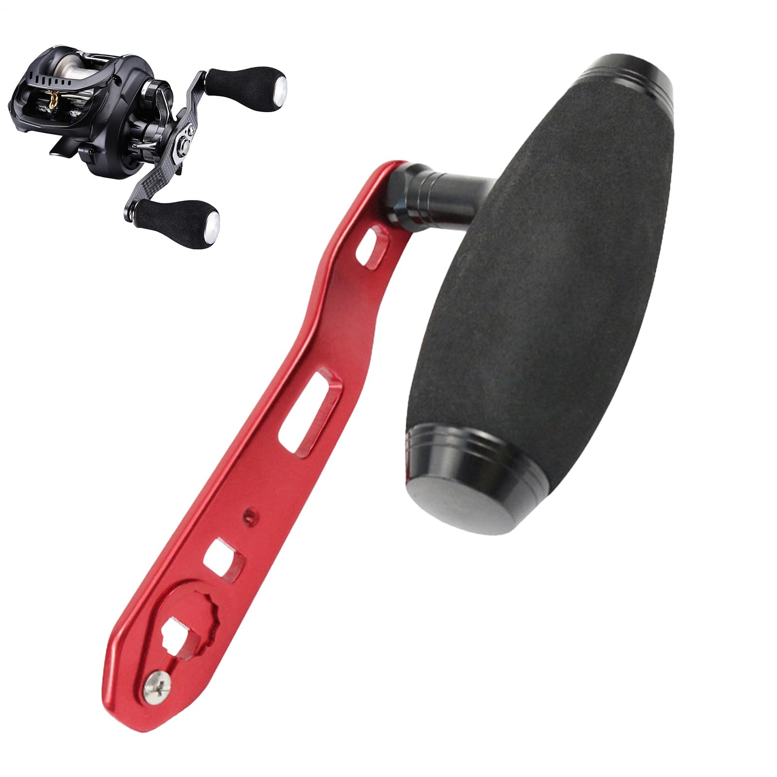 Maniglie di ricambio per mulinello da pesca, strumento di avvolgimento a T, tipo T, adatto per foro da 8 x 5 mm, per acqua salata, acqua dolce, lago, stagno, torrente