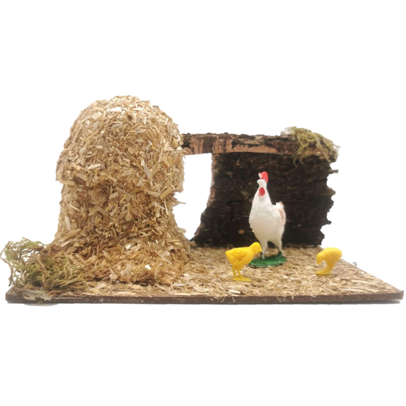 Oliver Art - Tour Avec Fontaine En Liège & Résine Pour Crèche De Noël, Modèle Aléatoire Parmi 4, Peint Main - 13x15,5x9 Cm - 4