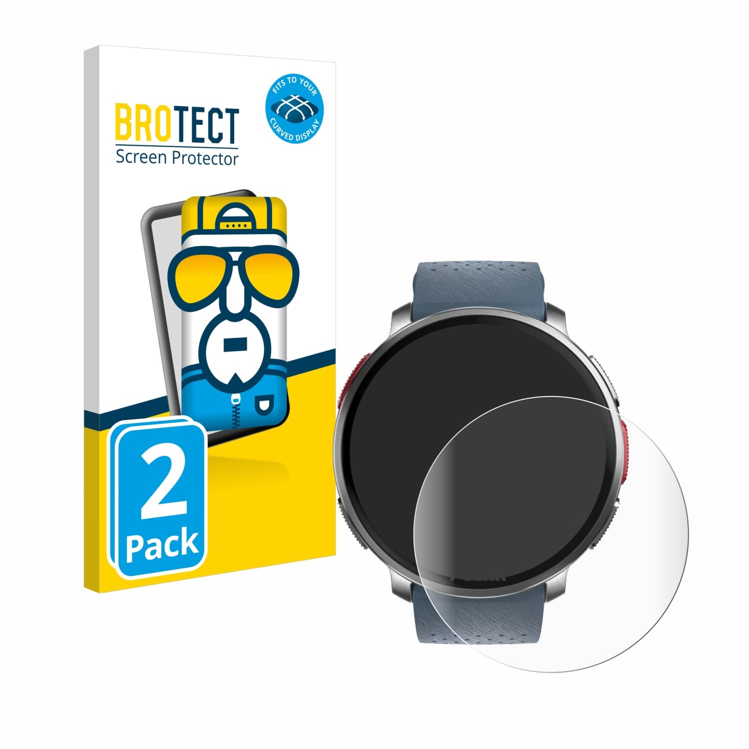 BROTECT 3D Curved Screen Protector Compatible with Polar Vantage V3 (2 Pack) - Full Screen Coverage