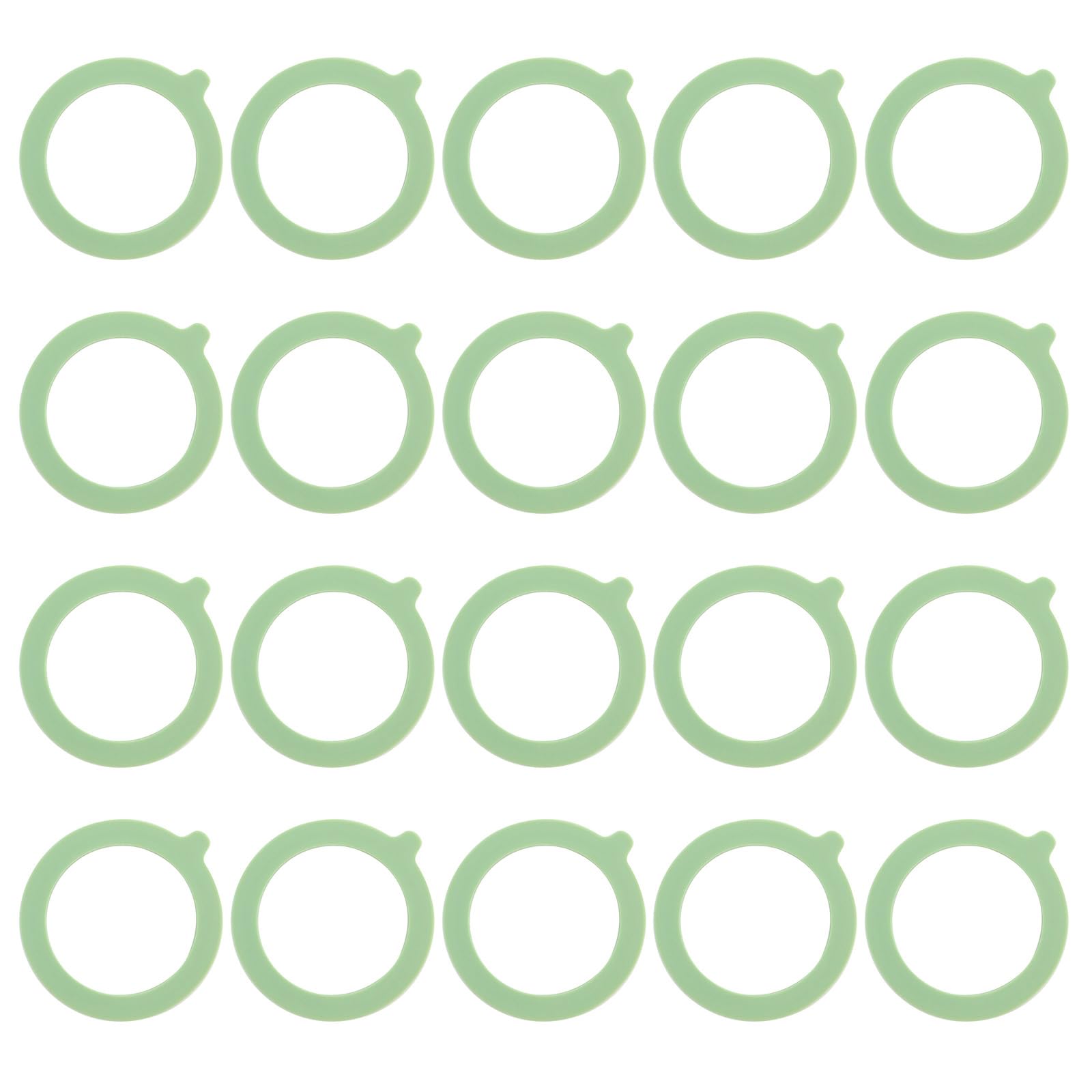 MICFENY 20Pcs Jar Sealing Rings Silicone Replacement Gaskets Leakproof Seal Rings for Regular Mouth Canning Jar
