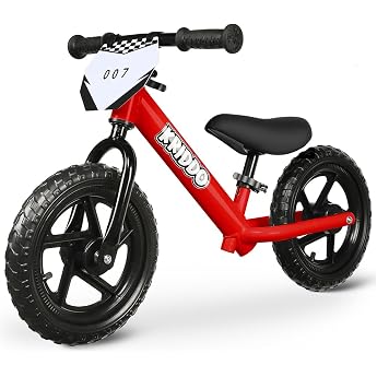 KRIDDO Toddler No Pedal Bicycle for 24 Months to 5 Years Old, 12-Inch Kick Bike with Balance, High Stability, Customization P