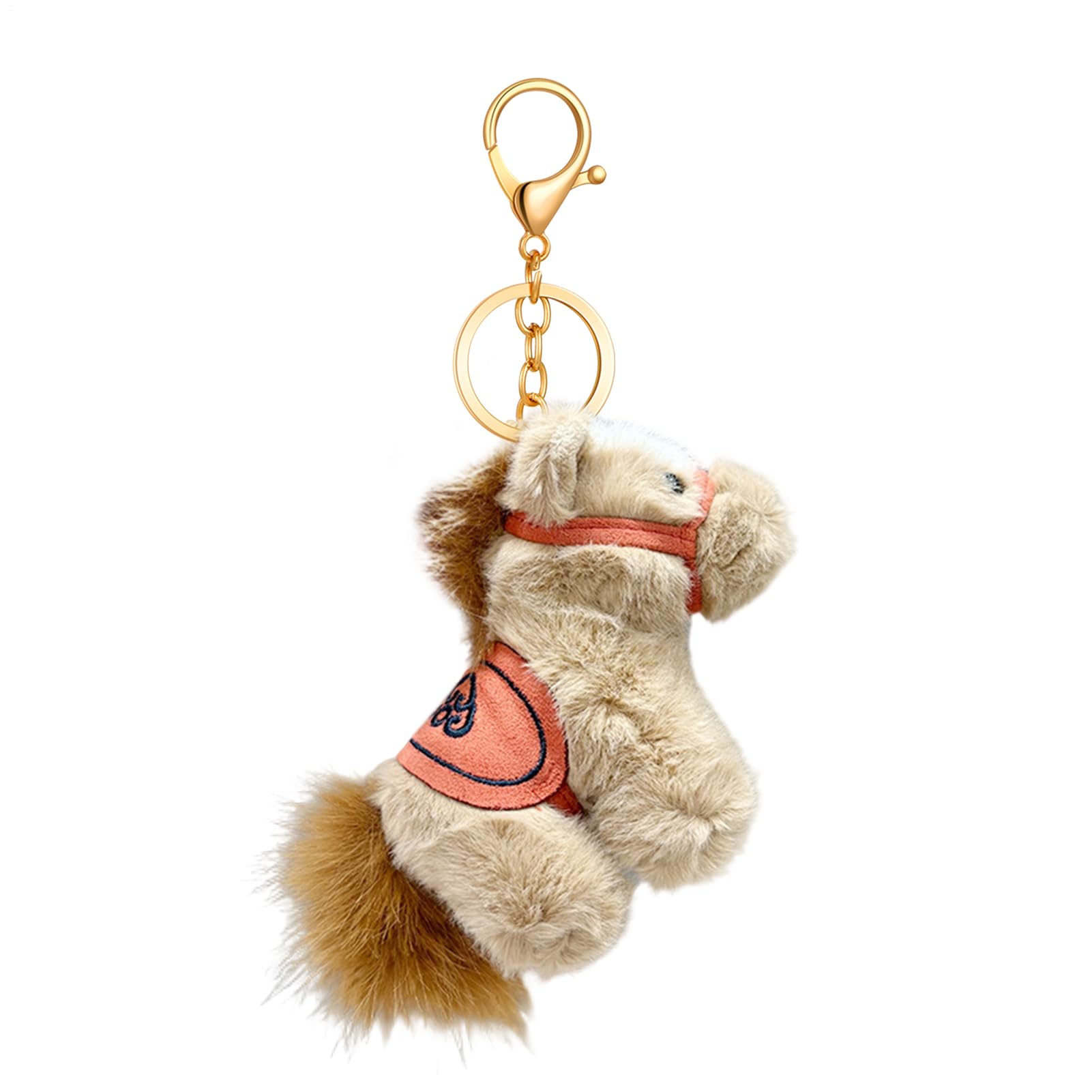 Cute Horse Plush Keychain - 10cm Small Animal Stuffed Keyring, 2026 Year Of The Horse Mascot, Horses Plush Toy For Girls Boys, For Backpack, Tote Bag, Handbag, Purse, Room Decor (random Color)