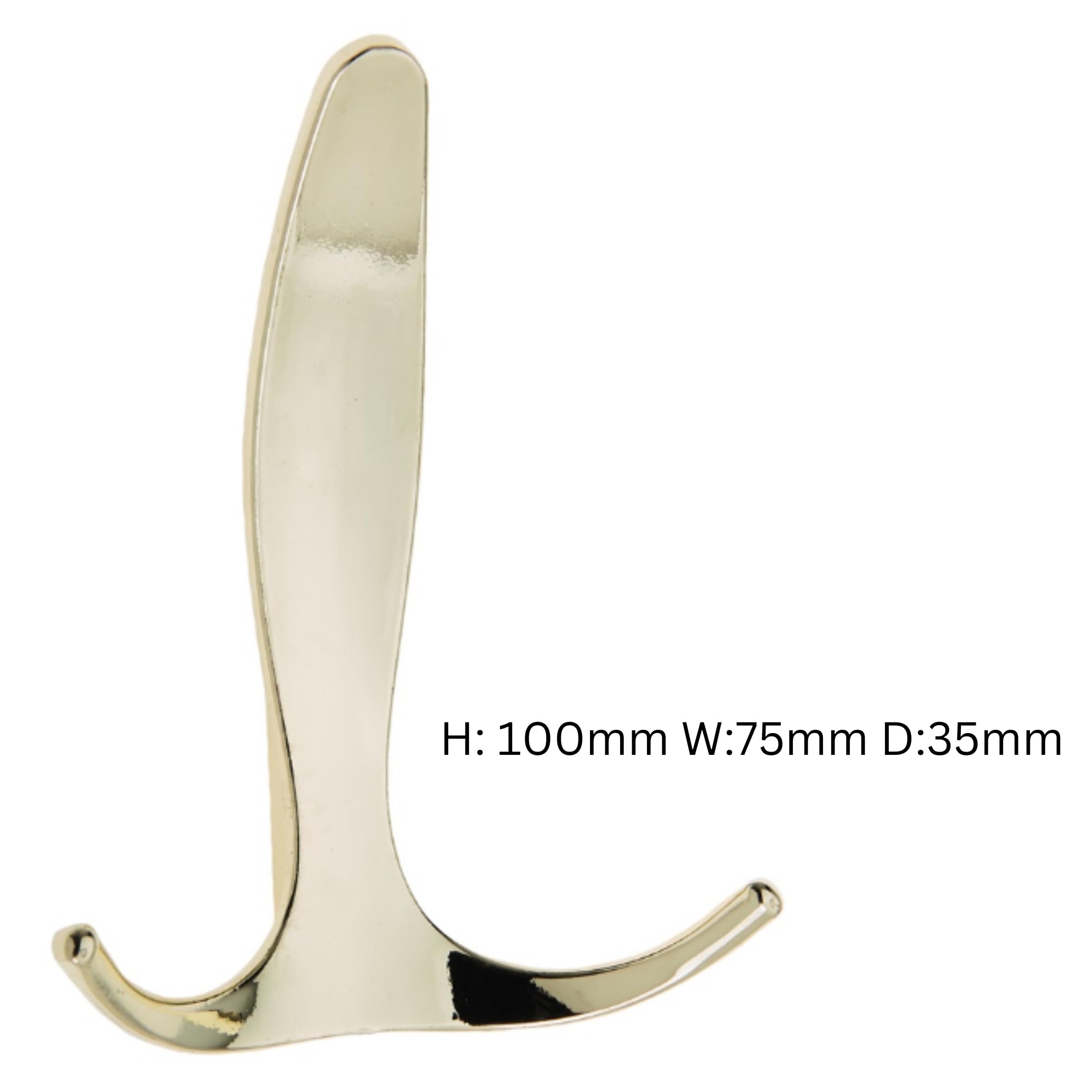 Aretro Hooks Hangers,Decorative Tri, Polished Brass, Robe Hook, Coat Hook, Back of Door, Wall Hanger (Decorative Tri, Polished Brass) - Image 2